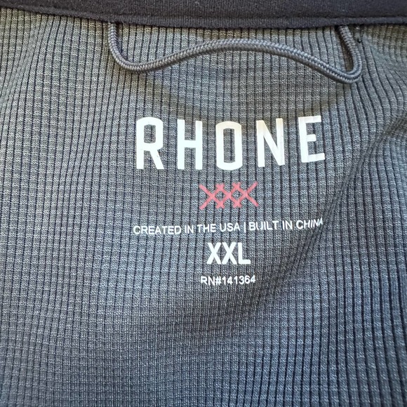 Rhone Sequoia 1/4 Zip Black Shirt Peloton Branding sz XXL EUC - Picture 5 of 8
